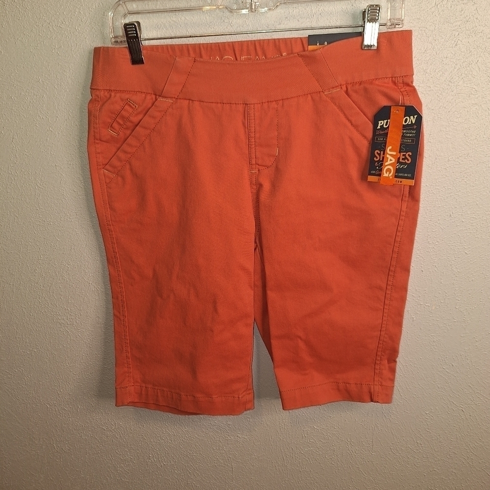 🌟 Jag Gracie Pull On Bermuda Shorts In Coral Dust Size 4 NWT - Picture 2 of 6